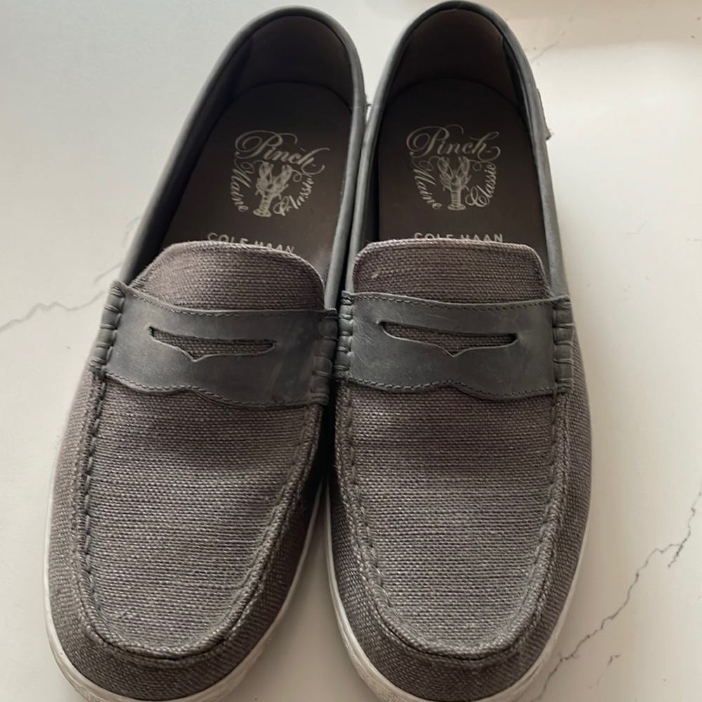 Cole Haan gray loafers.  Size 10